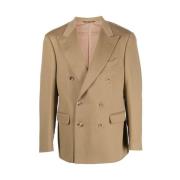 Bruine Cashmere Blazer Canali , Brown , Heren