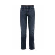 Straight Leg Jeans 5-Pocket Houston Camel Active , Blue , Heren