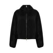 Zwarte Gewatteerde Donsjas Hoge Hals Jil Sander , Black , Dames