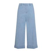 Lichtblauwe Denim Jeans Valentino , Blue , Heren