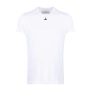 Handtekening Orb Katoenen T-Shirt Vivienne Westwood , White , Dames