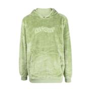 Logo-geborduurde Sherpa Hoodie Ripndip , Green , Heren