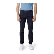 Slimme katoenen broek met elastaan Blauer , Blue , Heren