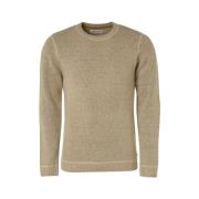 Reliëf Gebreide Crewneck Pullover No Excess , Beige , Heren