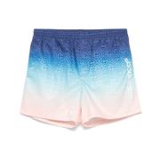 Navy Blue Zwemshorts met Logo Casablanca , Blue , Heren