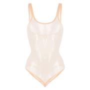 Doorschijnende Tule Bodysuit met Mesh Details Wolford , Beige , Dames