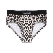 Luipaardprint Katoenmix Ondergoed Tom Ford , Multicolor , Heren