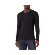 Zwarte T-shirts Tommy Hilfiger , Black , Heren