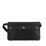 Pre-owned Leather crossbody-bags Burberry Vintage , Black , Dames