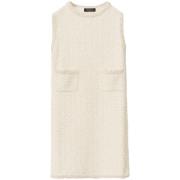 Witte Mouwloze Jurk met Zakken Fabiana Filippi , White , Dames