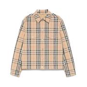 Vintage Check Canvas Jas Burberry , Beige , Heren