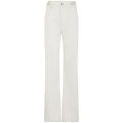 Off-White Denim Flared Jeans Paco Rabanne , White , Dames