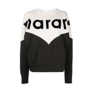 Houston Twee-Tone Sweatshirt Isabel Marant Étoile , Black , Dames