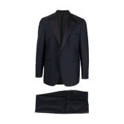 Midnight Blue Wollen Pak Canali , Blue , Heren