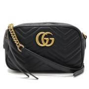 Pre-owned Leather crossbody-bags Gucci Vintage , Black , Dames