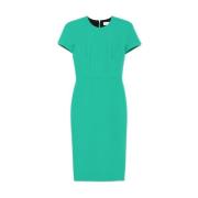 Groene Bodycon Jurk met Crew Neck Victoria Beckham , Green , Dames