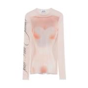 Blush Pink Crew Neck Sweater Jean Paul Gaultier , Multicolor , Dames