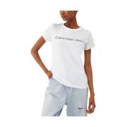 Witte katoenen tops & T-shirt collectie Calvin Klein Jeans , White , D...