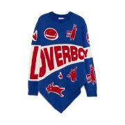 Gebreide Trui met Patroon Loverboy by Charles Jeffrey , Blue , Heren