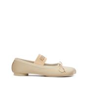 Beige Katoenen Instappers met Strikdetail MM6 Maison Margiela , Beige ...