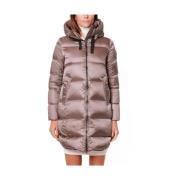 Lange Winter Puffer Jas Brons BomBoogie , Brown , Dames