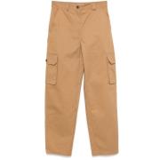 Karamelbruine broek met voorknoop Maison Kitsuné , Brown , Dames