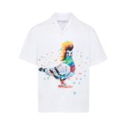 Grafische Print Camp Kraag Overhemd JW Anderson , White , Heren