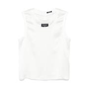 Witte Gelaagde Trui met Logopatch Balmain , White , Heren