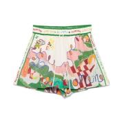 Illustratie-stijl Linnen Shorts Alemais , Multicolor , Dames