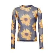 Navy Blue Bloemenprint Sweater JW Anderson , Multicolor , Heren