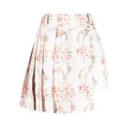 Bloemenprint Asymmetrische Skorts Simone Rocha , Beige , Dames