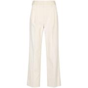 Katoenen Corduroy Plooibroek Blazé Milano , White , Dames