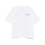 Wit Logo Print Crew Neck T-shirt Off White , White , Heren