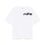 Witte Crew Neck Korte Mouw T-shirt Off White , White , Heren