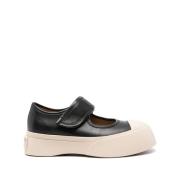 Zwarte Leren Sneakers Metalen Details Marni , Black , Dames