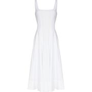 Witte Katoenen Mouwloze Scoop Neck Jurk Staud , White , Dames