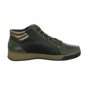 Leren/textiel sneaker laars ara , Green , Dames