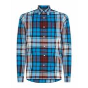 Tartan Big Shirt Blue Tommy Hilfiger , Multicolor , Heren