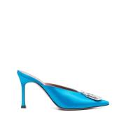 Kristalversierde Blauwe Stilettos Amina Muaddi , Blue , Dames