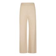 Gebreide Zand Geribbelde Taillebroek Max Mara Weekend , Beige , Dames