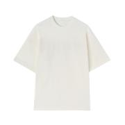 Wit Katoen Logo Print T-shirt Jil Sander , White , Heren