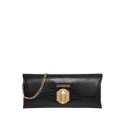 Zwarte Clutch Tas Moschino , Black , Dames