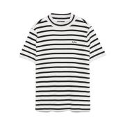 Gestreept Logo T-shirt A.p.c. , White , Dames