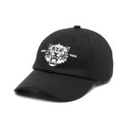 Zwarte Cap met Schuifgesp en Oogjes Kenzo , Black , Heren