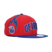 Detroit Pistons Platte Klep Pet Nba21 New Era , Red , Unisex