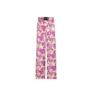 Zijden Rose-Print Track Pants Roberto Cavalli , Multicolor , Heren