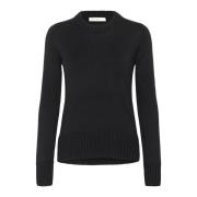 Zwarte Gebreide Pullover Trui InWear , Black , Dames