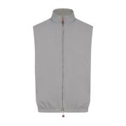 Omkeerbaar Zijden Gilet Jas Kiton , Gray , Heren