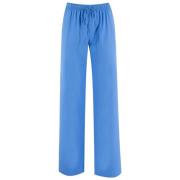 Katoenen Trekkoord Broek Ermanno Scervino , Blue , Dames