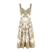 Mouwloze Midi Jurk met Paisley Print Etro , Multicolor , Dames